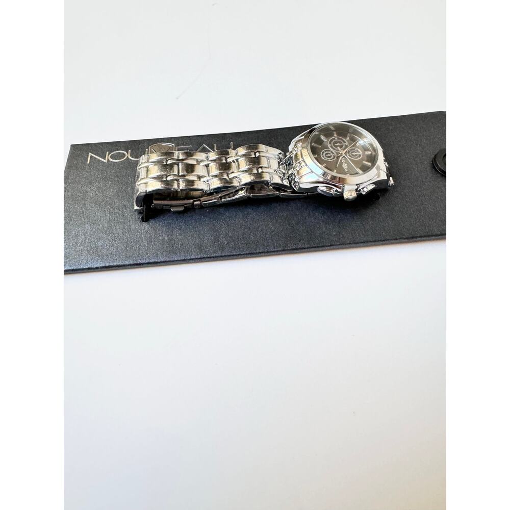NWT Nouveau Silver Stainless Steel Multi Function Watch - Picture 7 of 10